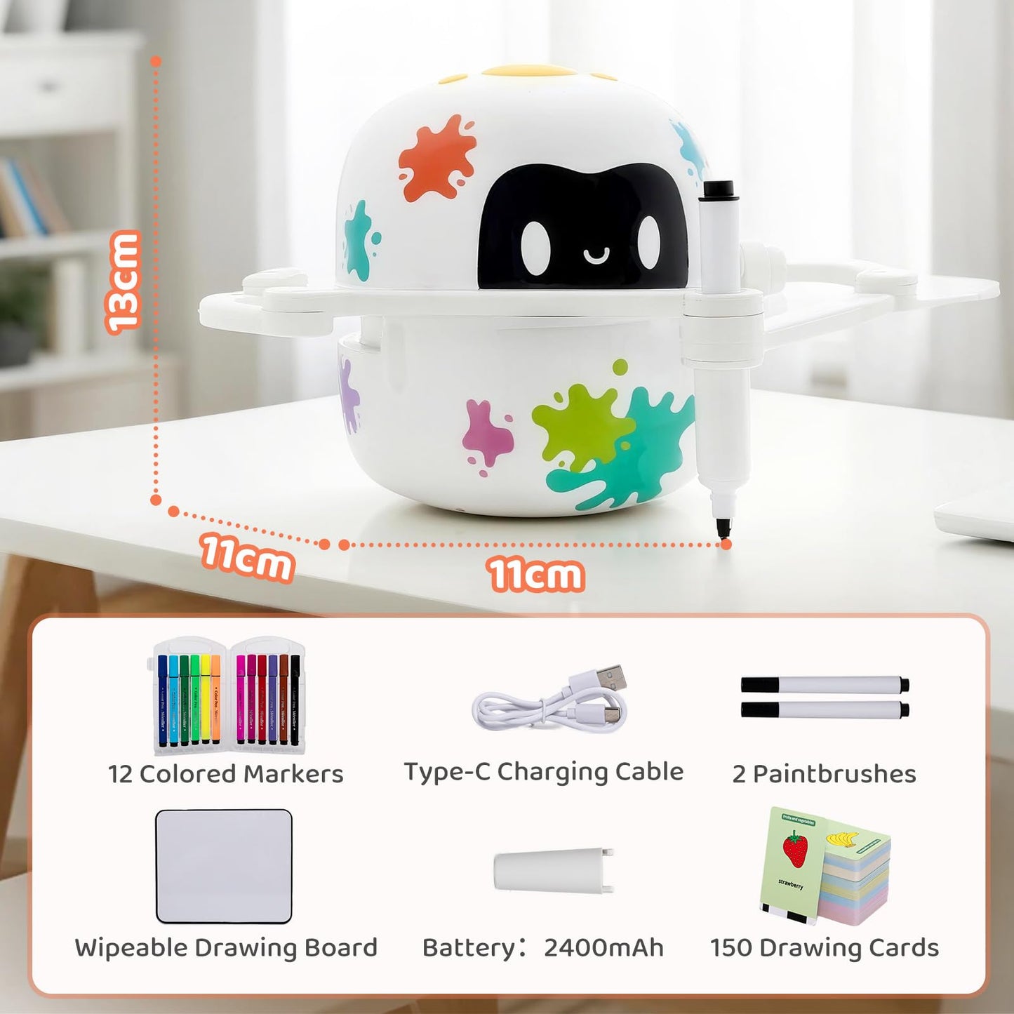 MeWaii Drawing Robot for Kids – 150 Cards, Educational Art Toy for Ages 8-12