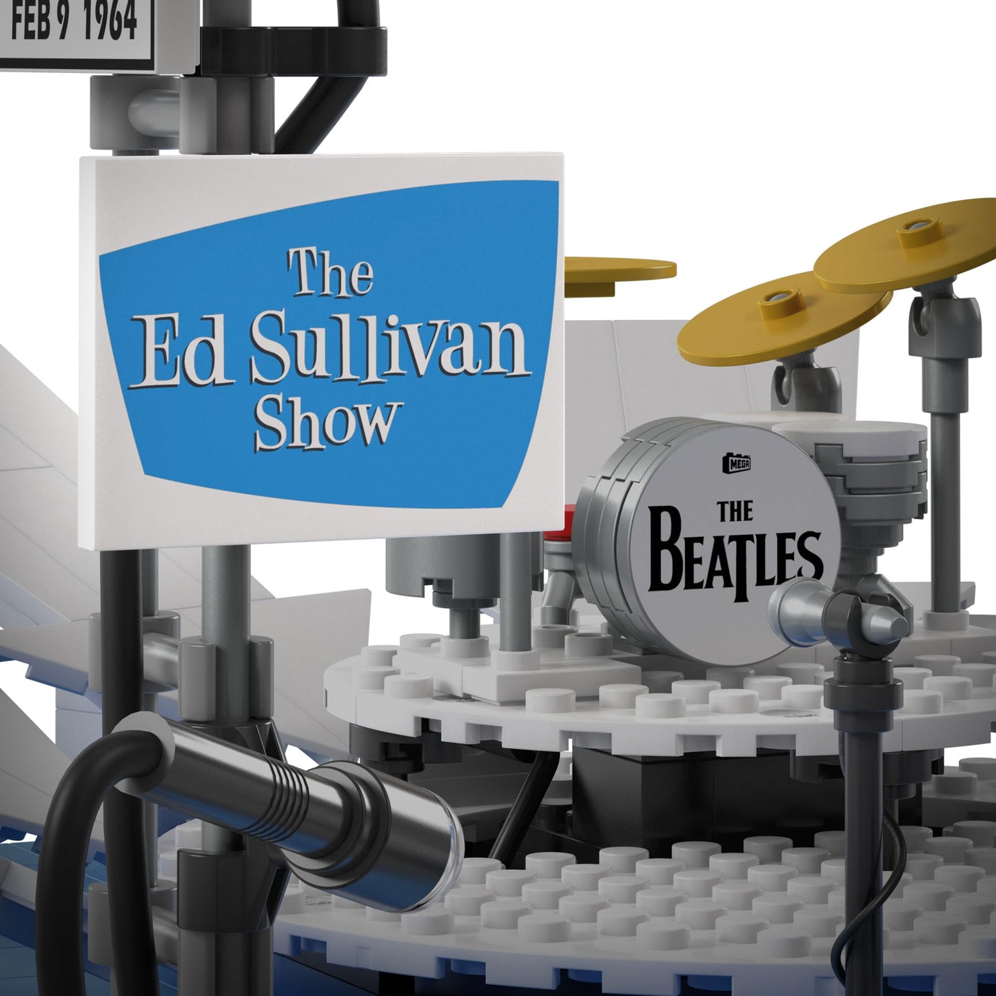 MEGA The Beatles Building Set – 681 Pieces, LED Ed Sullivan Stage, 4 Poseable Figures | Adult Collectors