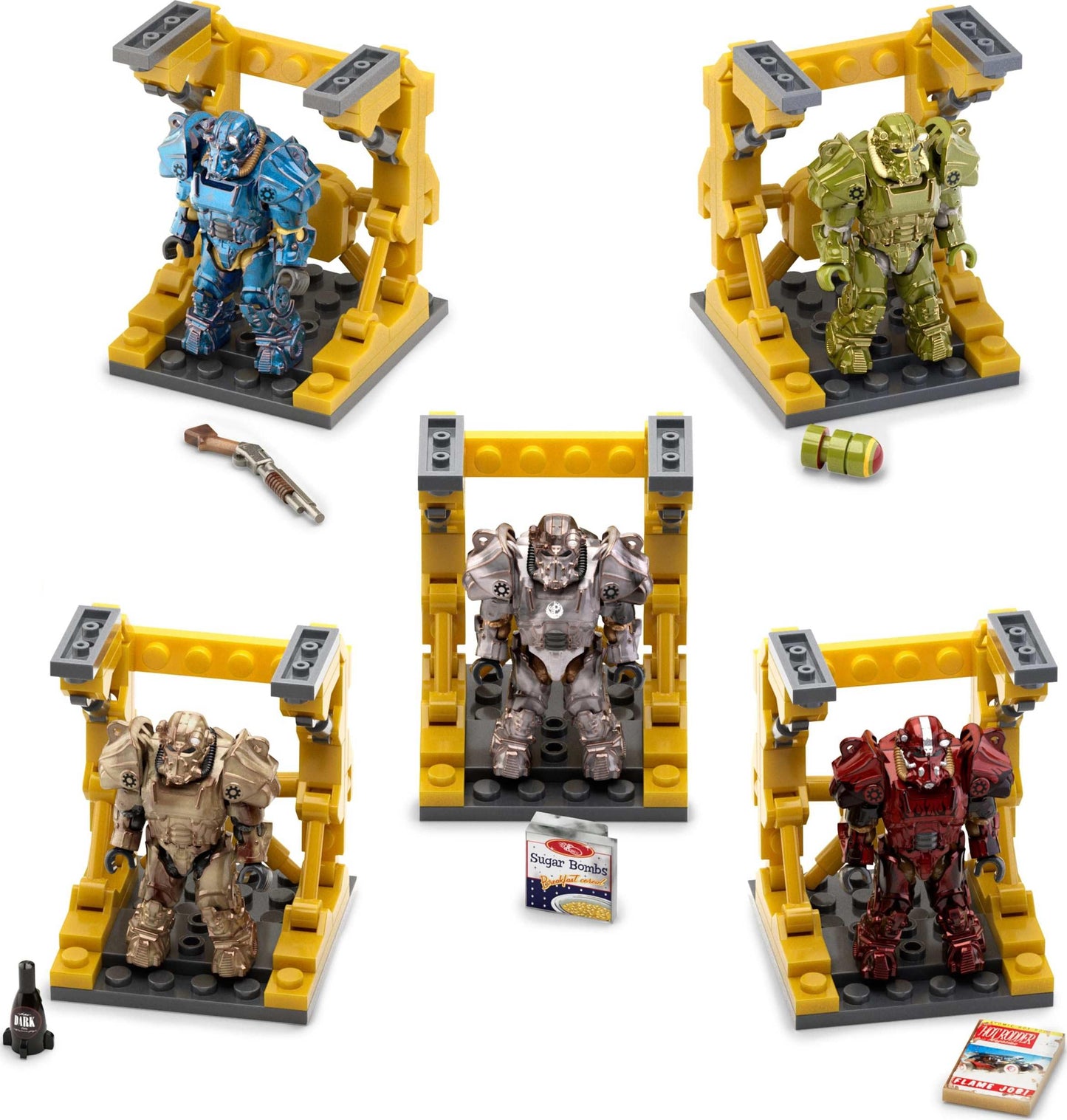 MEGA Fallout T-60 Power Armor 5-Figure Set | 327-Piece Build Kit (Amazon Exclusive)