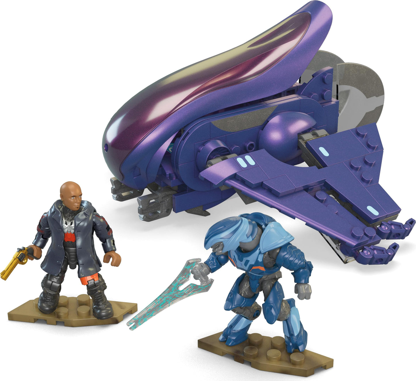Mega Brands MEGA Halo The Series Renegade Banshee Vehicle Set – 205 Pieces, 2 Figures