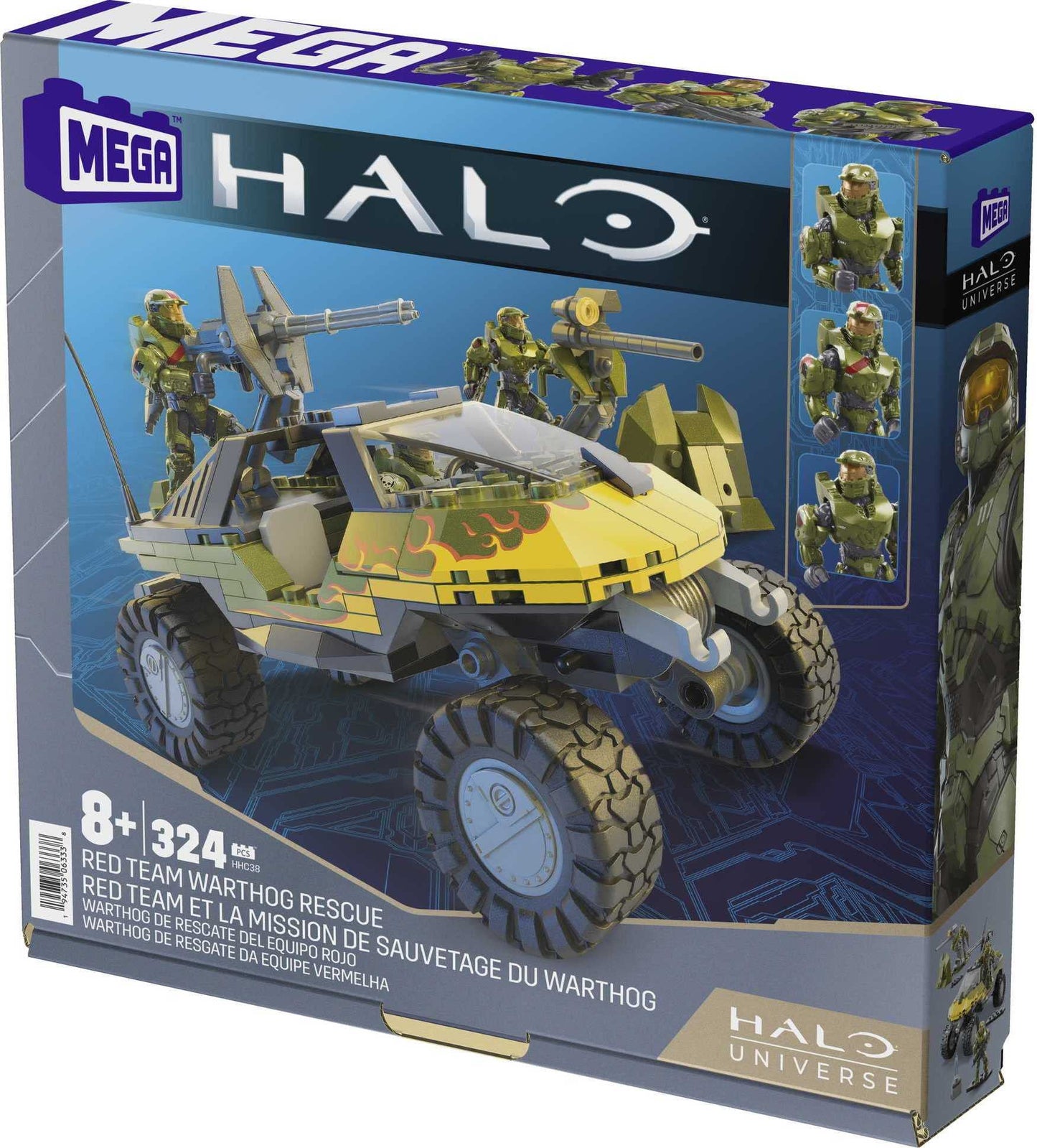 Mega Halo Red Team Warthog Rescue – 324-Piece Building Set by Mega Brands