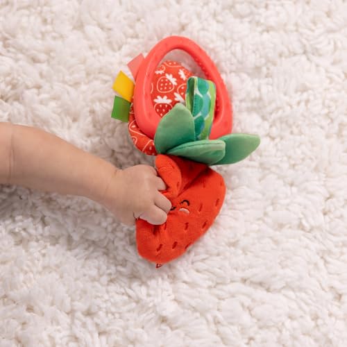 Melissa & Doug Peek-a-Boo Berry Take-Along Toy with Teether | Clip-On Stroller Toy for Babies 12m+
