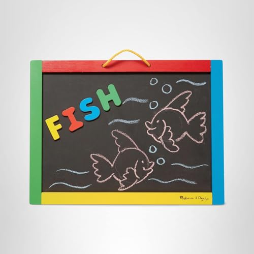 Melissa & Doug Magnetic Chalkboard & Dry-Erase Board with 36 Magnets