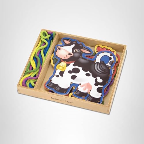 Melissa & Doug Lace & Trace Farm – 5 Wooden Panels & 5 Laces