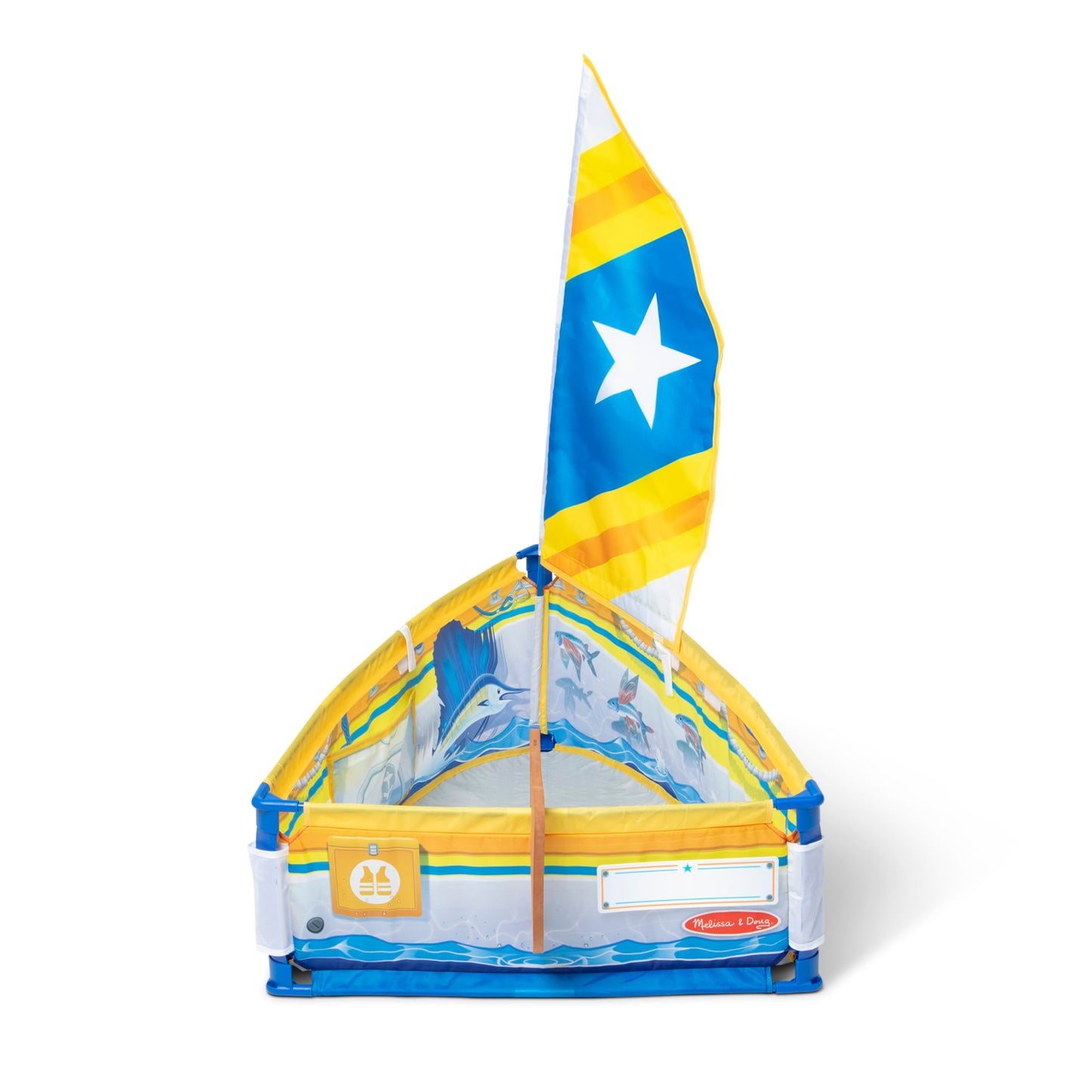 Melissa & Doug Let's Explore Sailboat Play Set | Pretend Boat Toy for 3–6 Year Olds