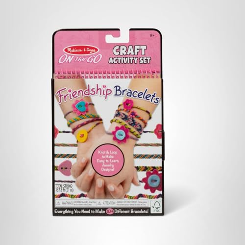 Melissa & Doug On The Go Friendship Bracelet Craft Set – 10+ Bracelets