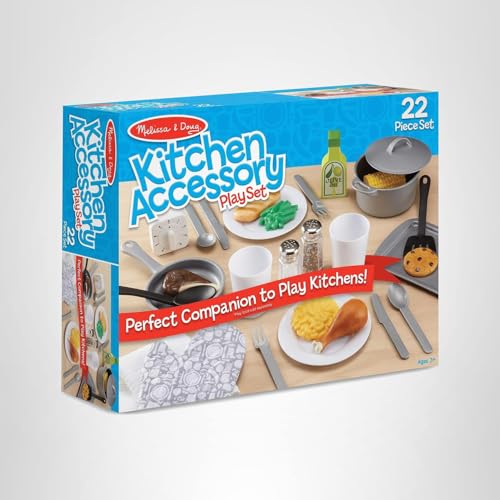 Melissa & Doug 22-Piece Play Kitchen Accessories Set – Pots, Pans & Utensils