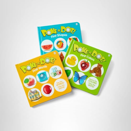 Melissa & Doug Poke-a-Dot 3-Pack: First Words, First Shapes & First Colors – Interactive Board Books for Toddlers