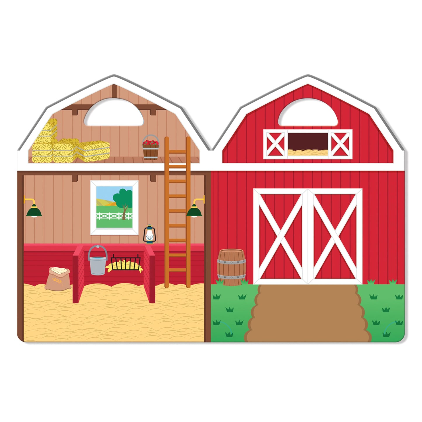 Melissa & Doug Puffy Sticker Play Set – On The Farm, 52 Reusable Farm Stickers with Fold-Out Scenes | FSC Certified