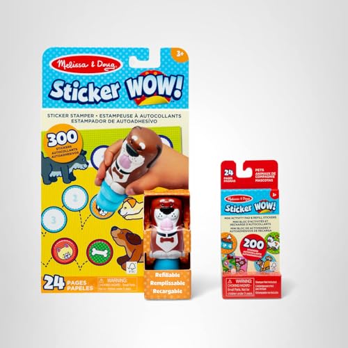 Melissa & Doug Sticker WOW! Dog Bundle — 24-Page Activity Book & 500 Stickers for Kids 3+