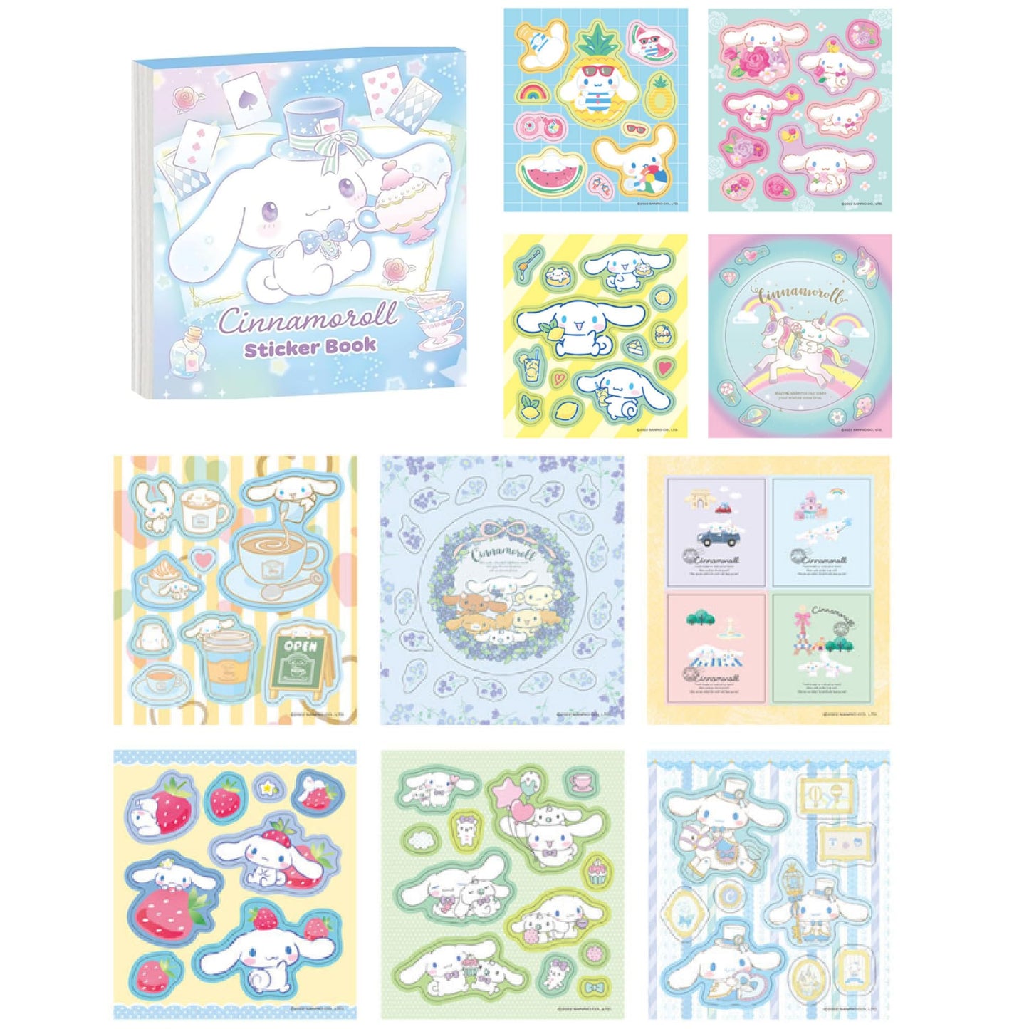 MENBLY Character Sticker Minibook 5-Pack – 24 Unique Stickers per Book (9.5x10.5 cm) for Scrapbooking & DIY