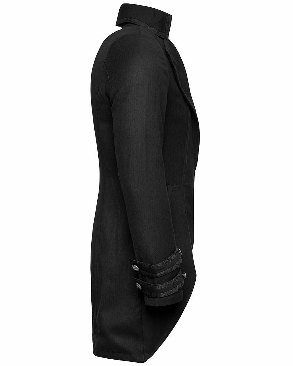 Mens Gothic Morning Jacket Tailcoat Black Steampunk Victorian