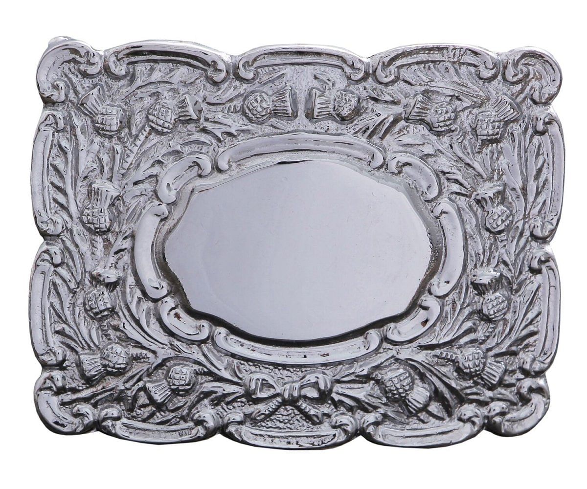 Men's Scottish Kilt Belt Buckles - Celtic Designs Chrome Buckles