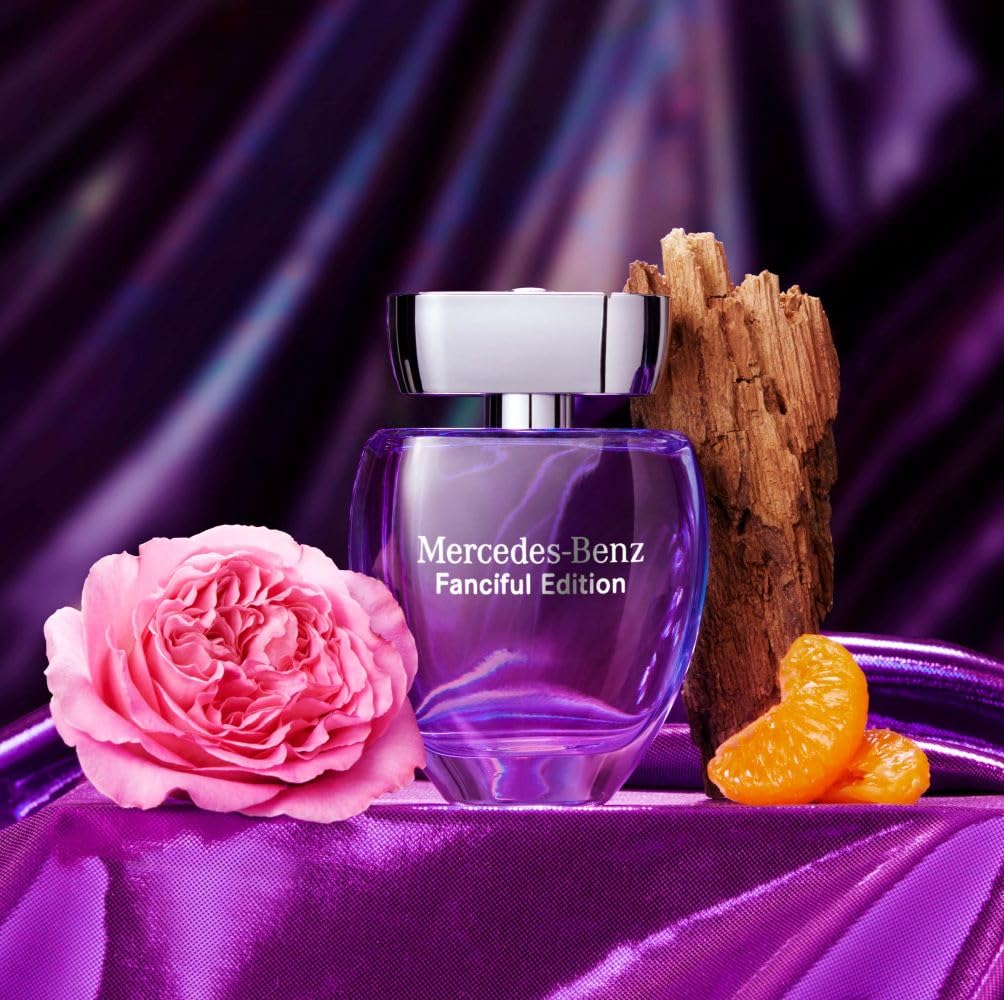 Mercedes Benz Fanciful Eau de Toilette for Women – 3 oz Citrus, Mandarin, Rose & Amber Wood