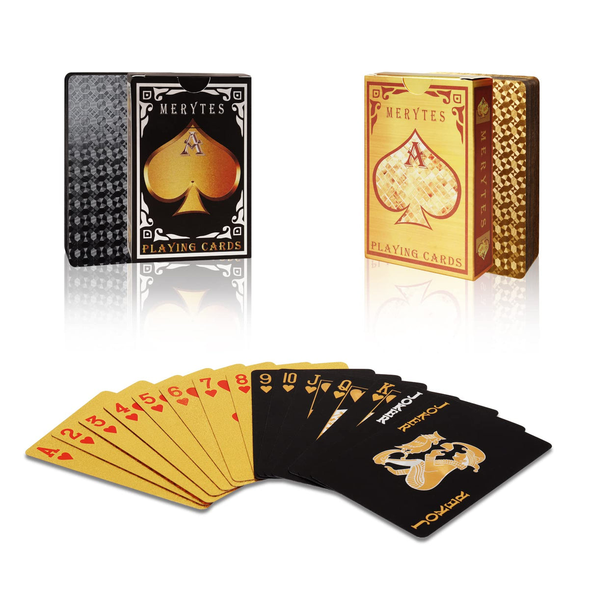 Merytes Waterproof PVC Poker Cards – 2 Decks in Gift Box