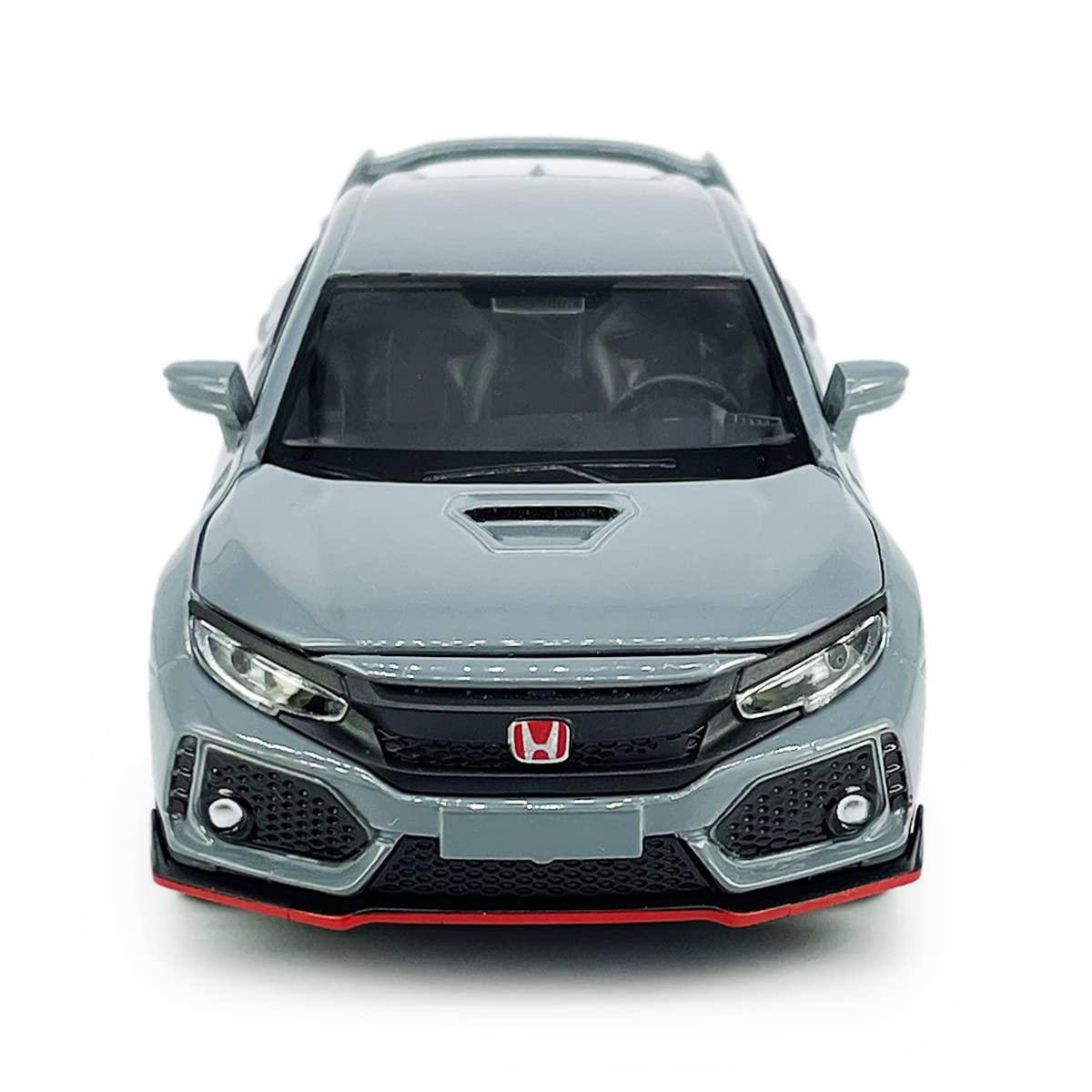 Metanyl Civic Type R Diecast Toy Car 1/32 Scale | Pull-Back, Lights & Sounds, Cement Grey