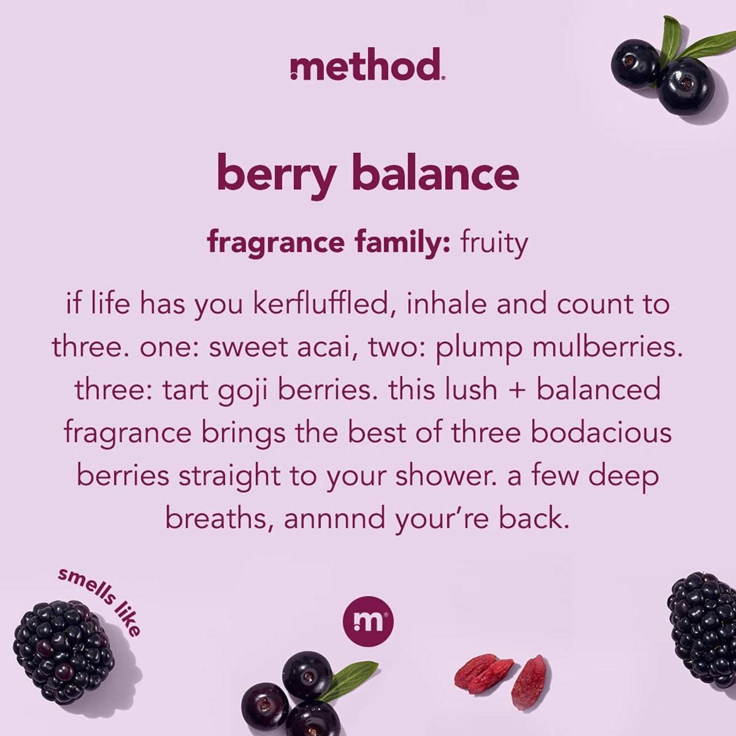 Method Body Wash Bundle: Berry Balance + Pure Peace | 2x18 oz Cruelty-Free