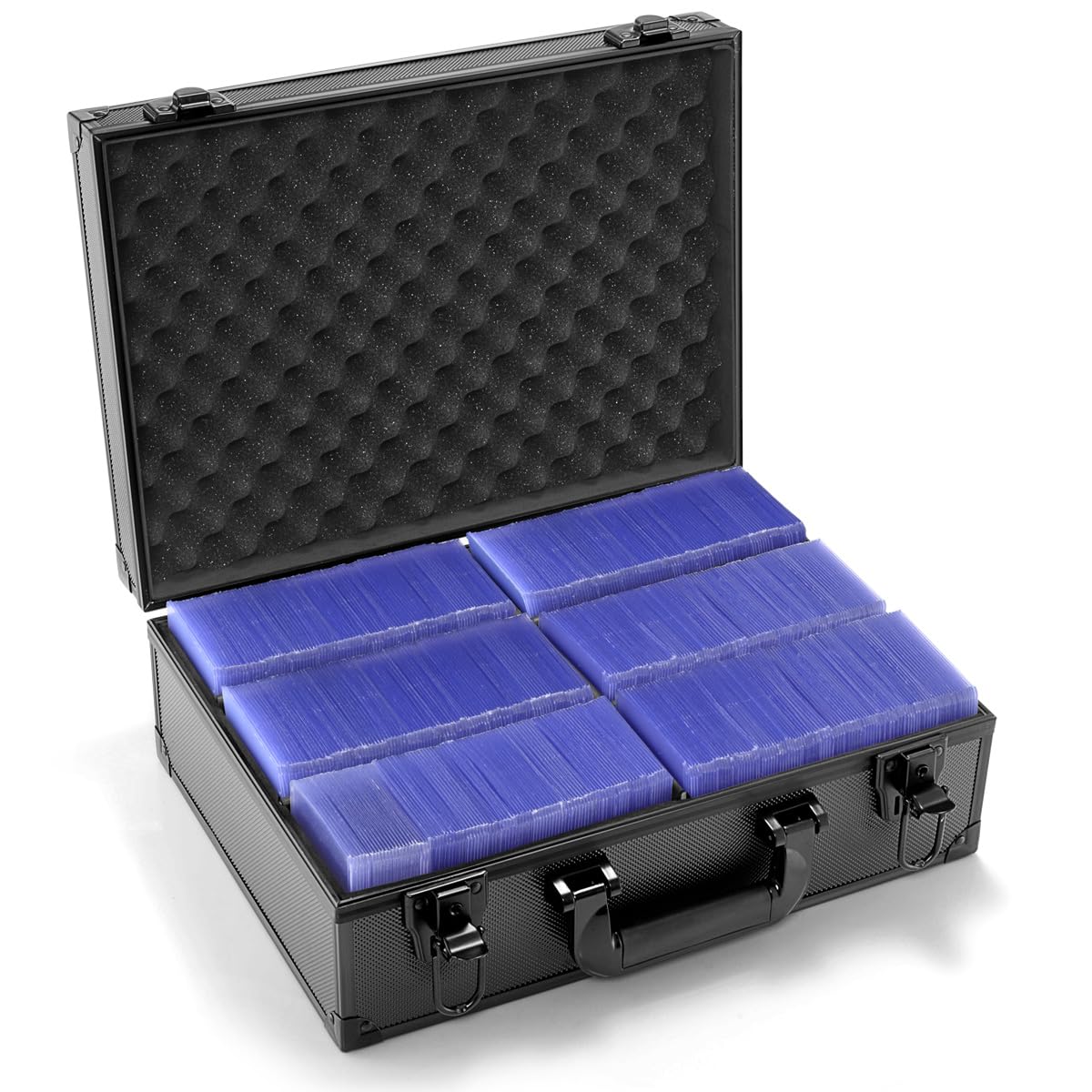 MewVeer Top Loader Case – 600+ Top Loaders, 2-Key Lock, Hard Case for Sports Cards