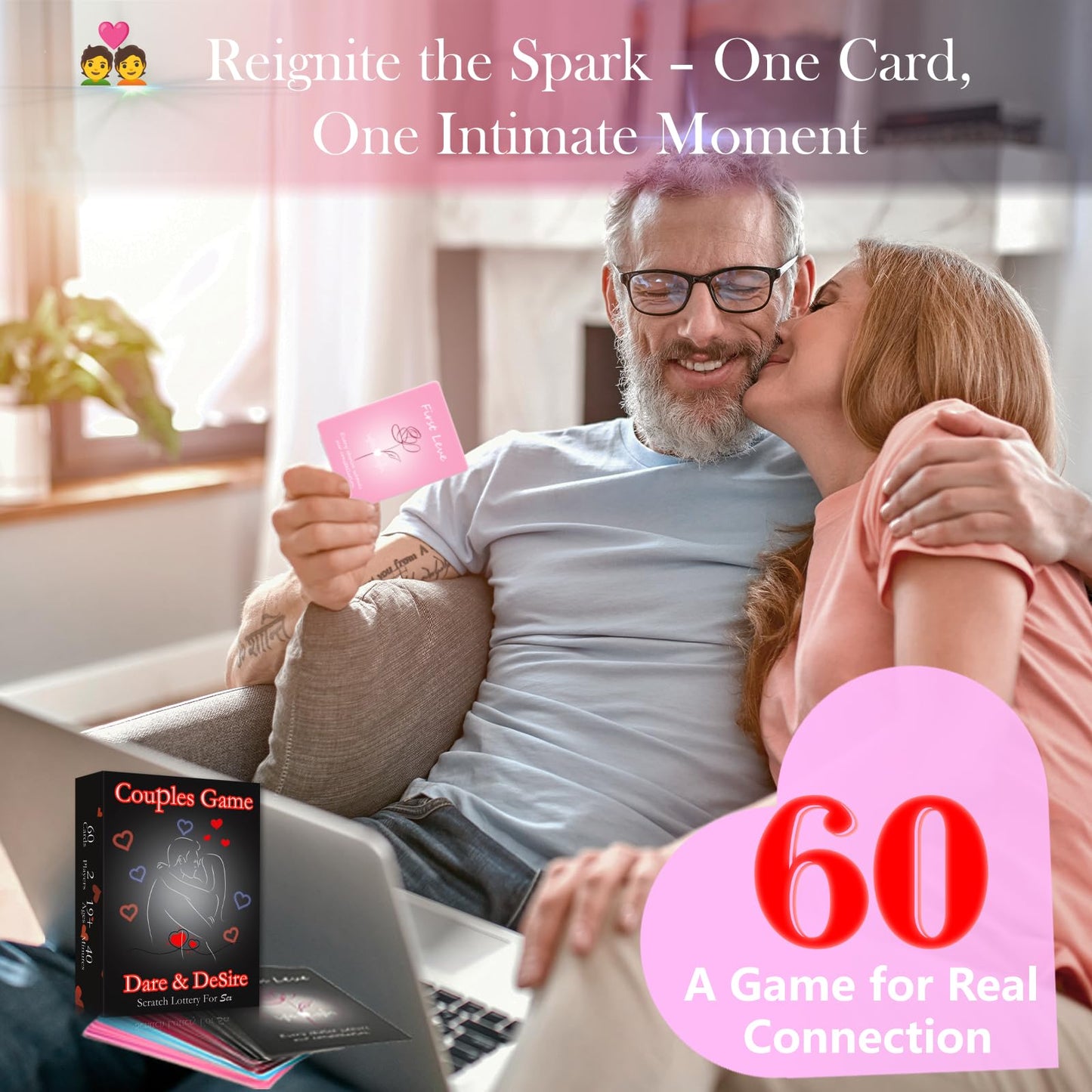 MHYHLQ Scratch Off Card Couples Game – 60 Spicy Date Night Ideas for Adults
