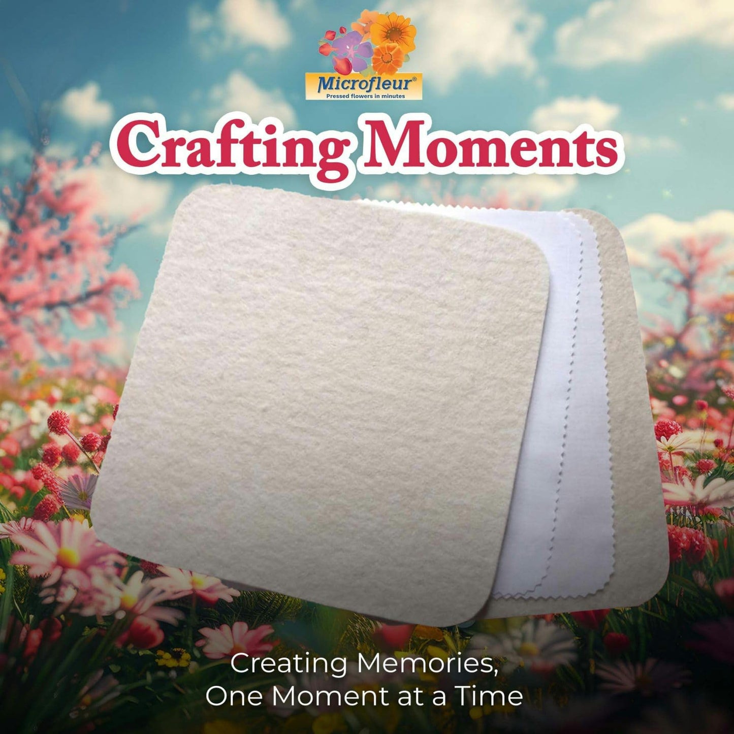 Microfleur Max Microwave Flower Press Refill Pack — Durable Wool Inserts & Washable Liners