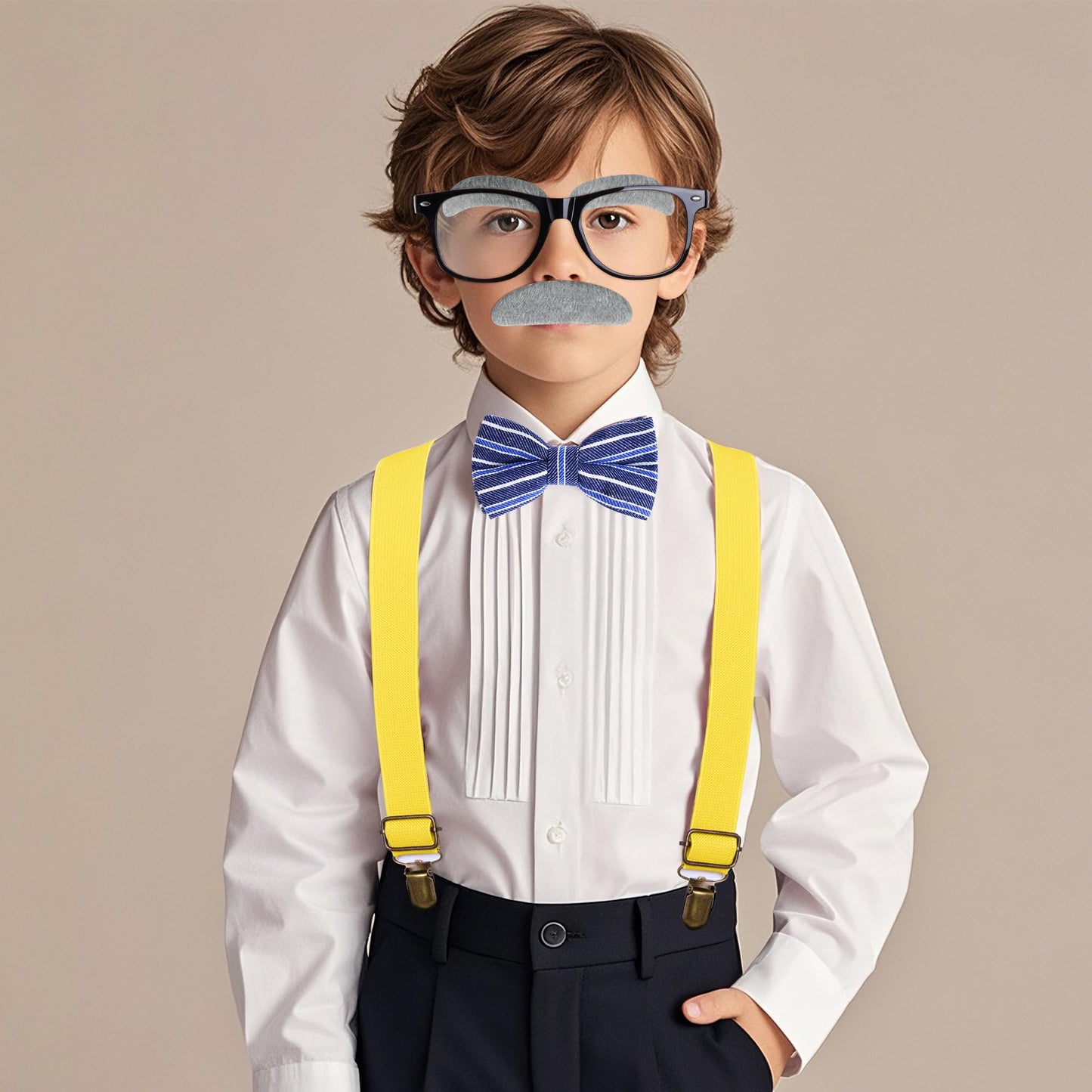 Mifengda Kids Old Man Costume – 1920s Grandpa Outfit for 100 Days of School & Halloween