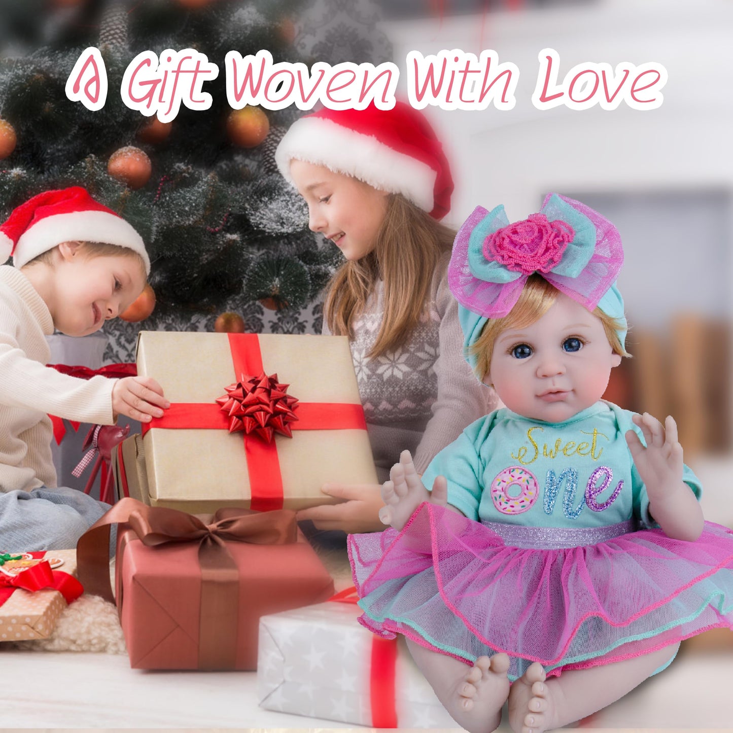 Milidool Lifelike Reborn Baby Doll 22-Inch Weighted Realistic Newborn - Girl Gift with Accessories