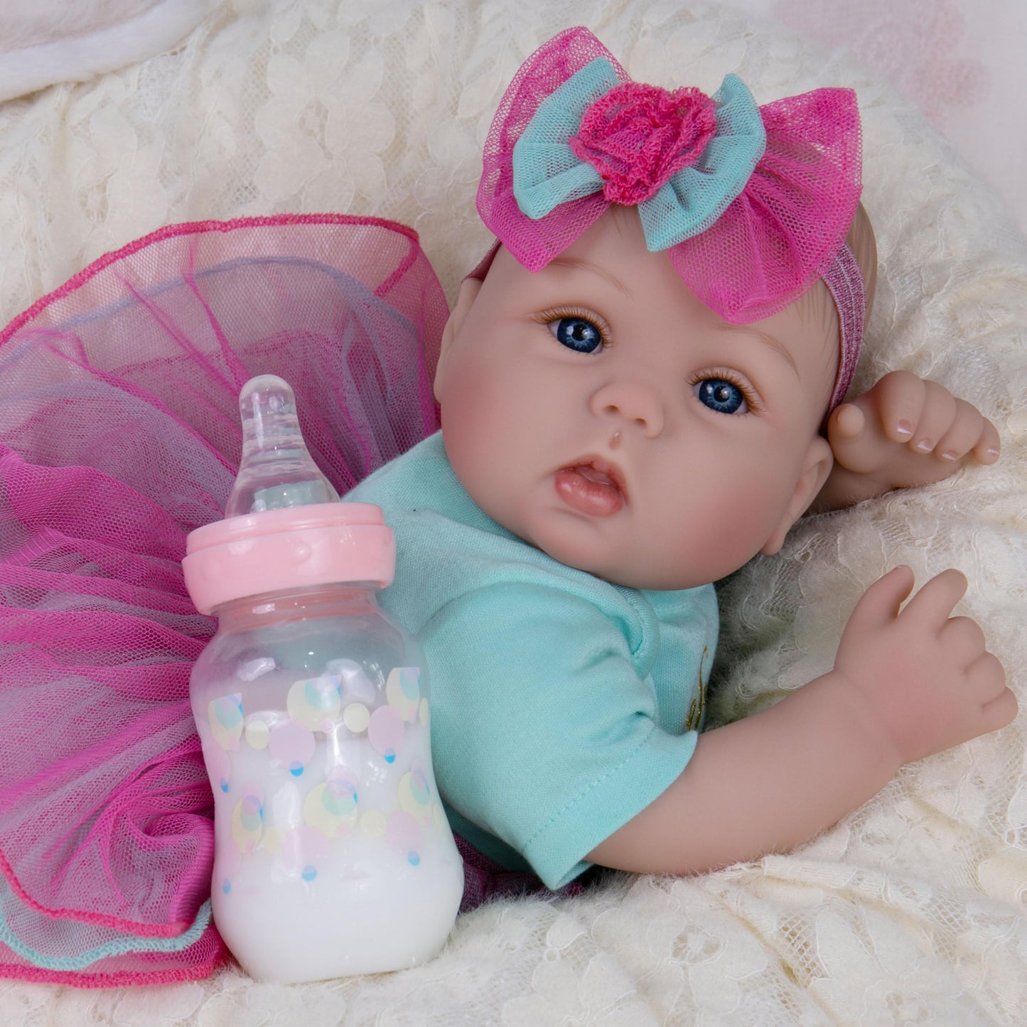 Milidool Lifelike Reborn Baby Doll 18-Inch – Soft Weighted Body Gift Set for Kids 3+