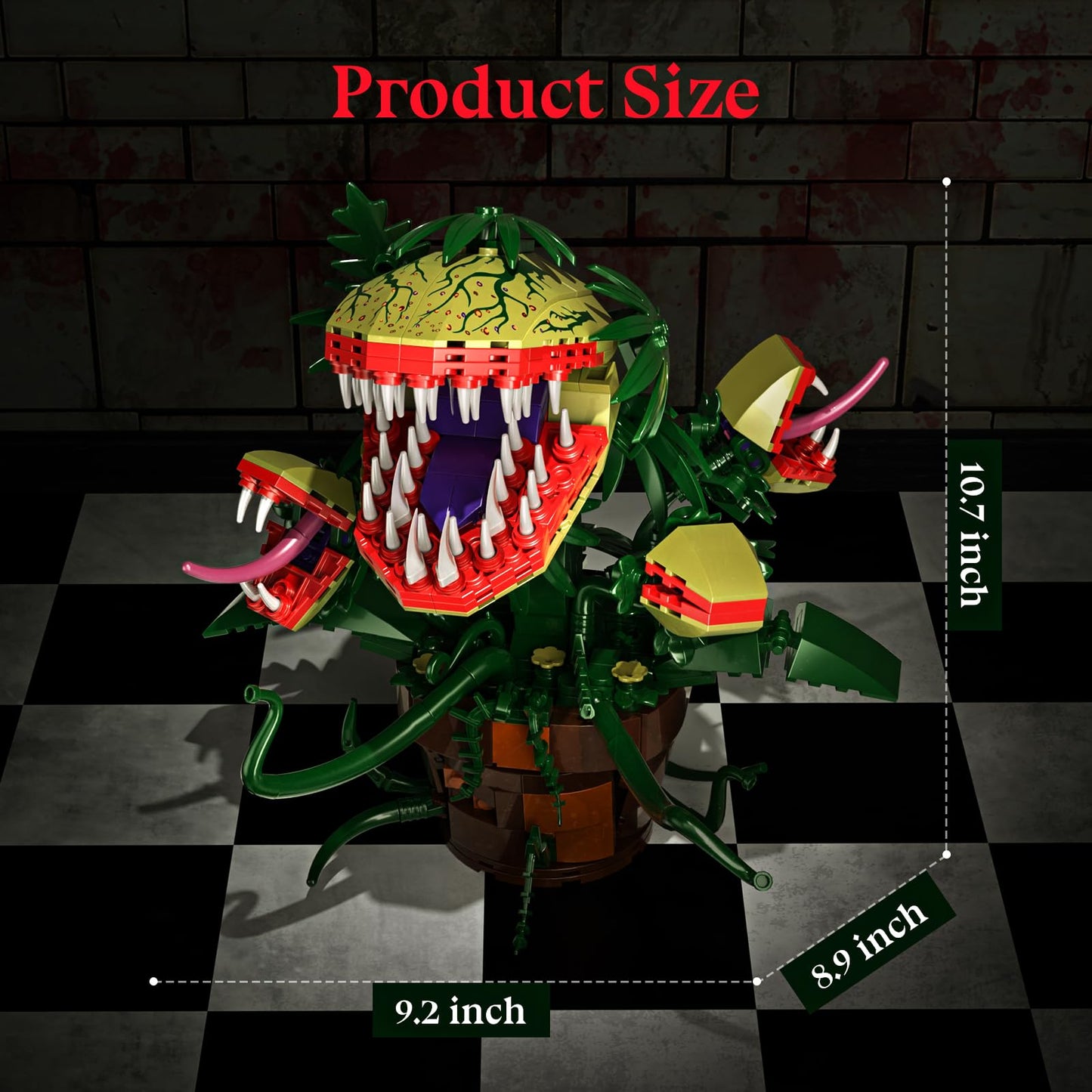 Millionspring Audrey II 2 Building Blocks Set – Horror Flower Shop Decor & Gift