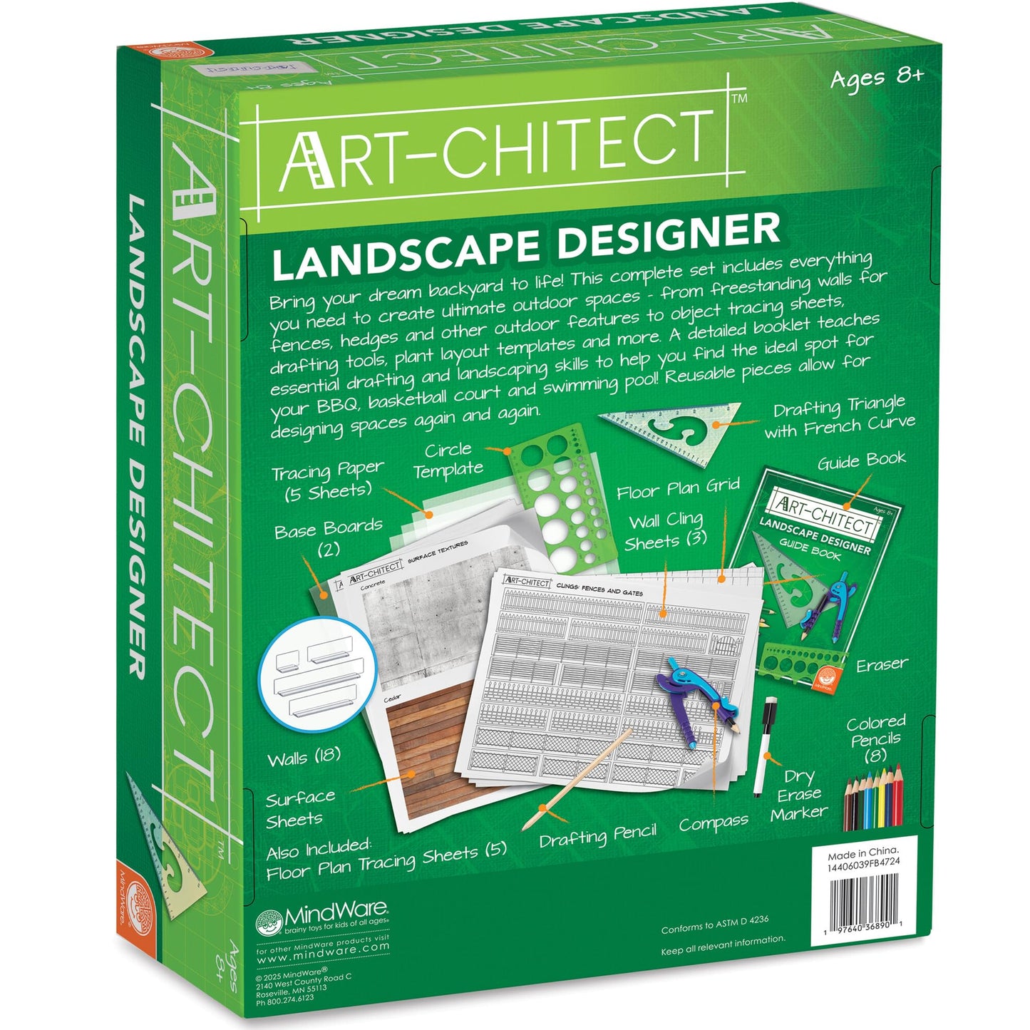 MindWare Art-chitect Landscape Designer Kit – 3D Landscape Design for Kids 8+