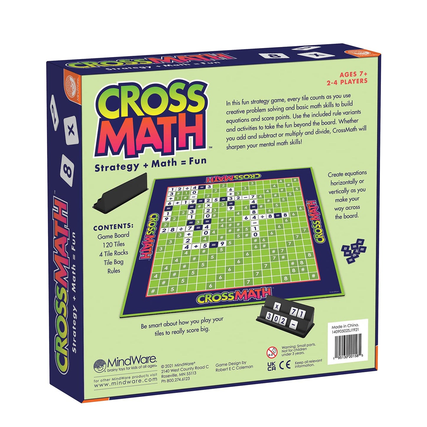 MindWare CrossMath: Engaging 2-4 Player Math Games for Kids | Multiplication and More