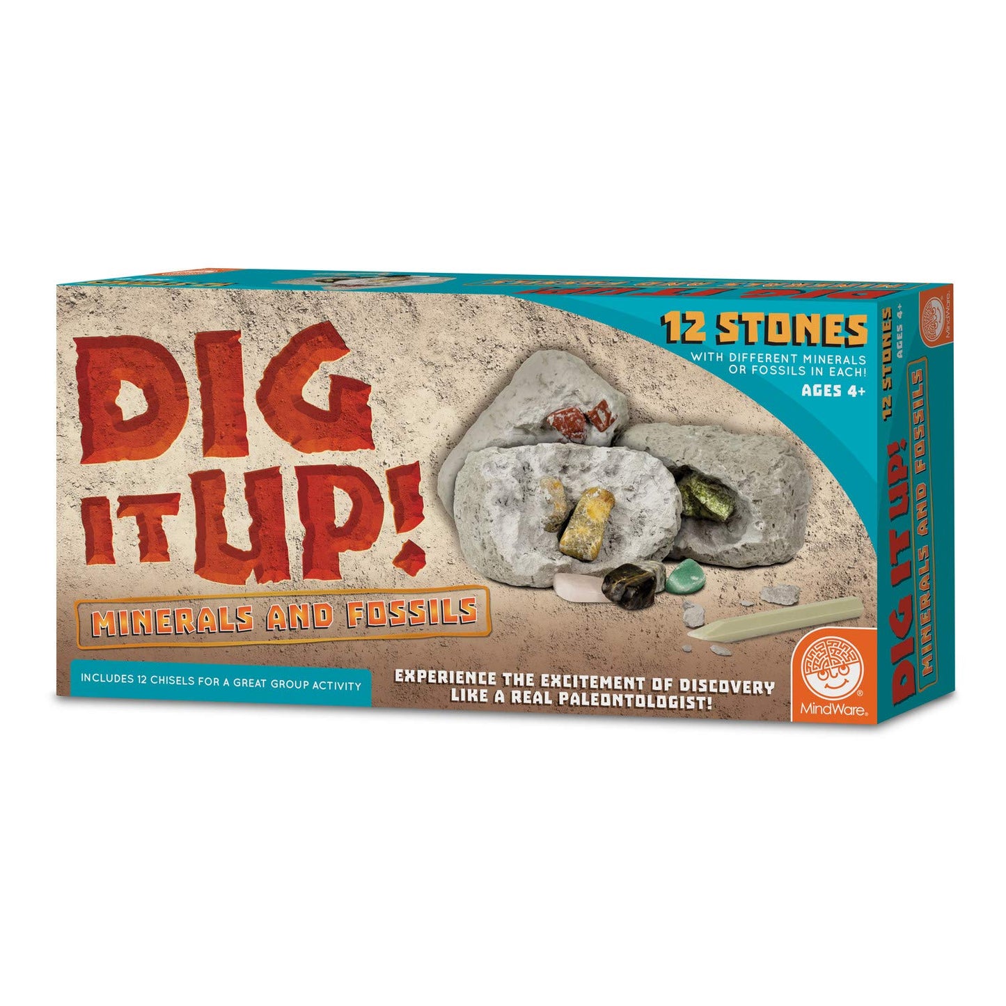 MindWare Dig It Up! Fossils & Minerals – Interactive Excavation Kit for Kids