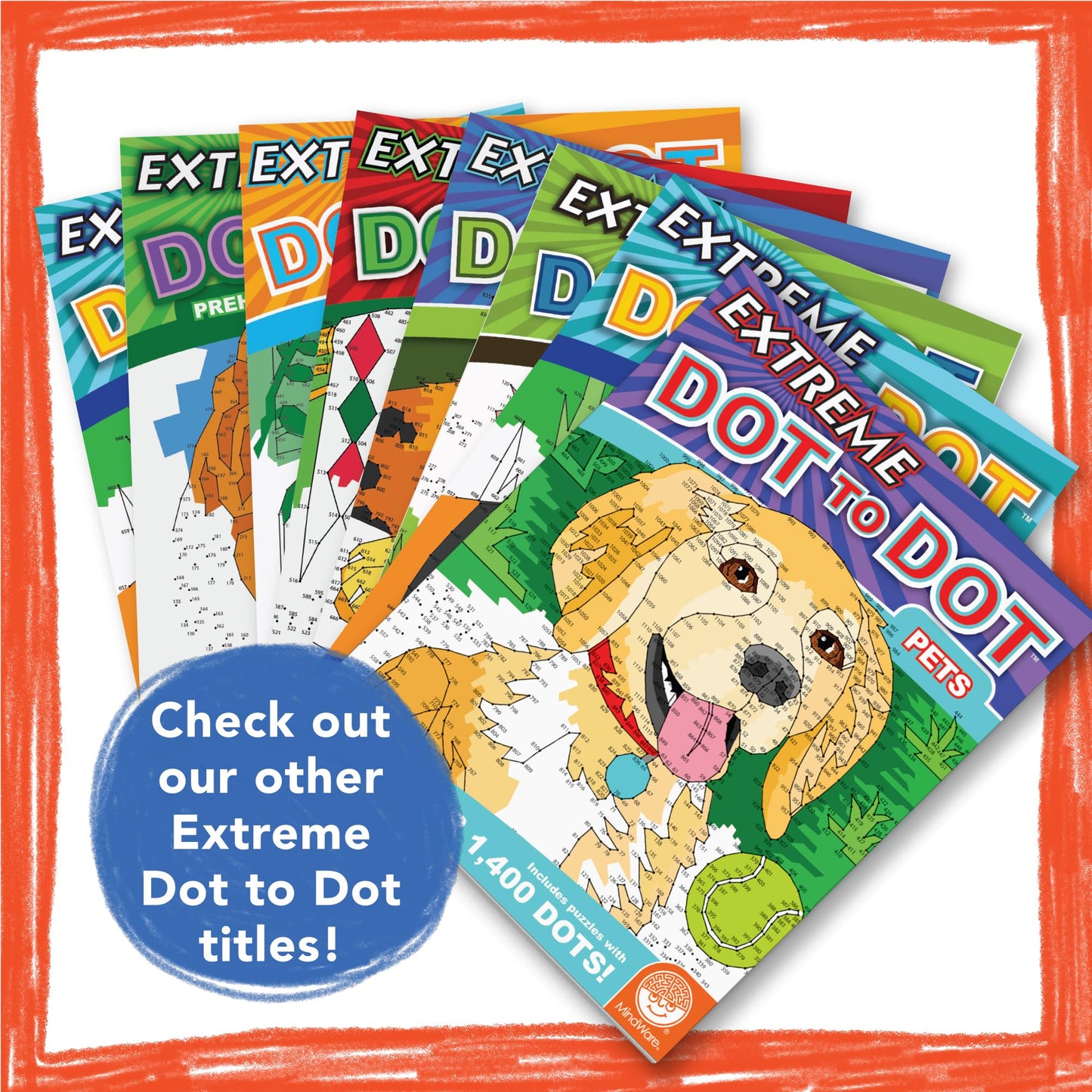 MindWare Extreme Dot to Dot: Extreme Animals – Challenging Hidden-Image Puzzles