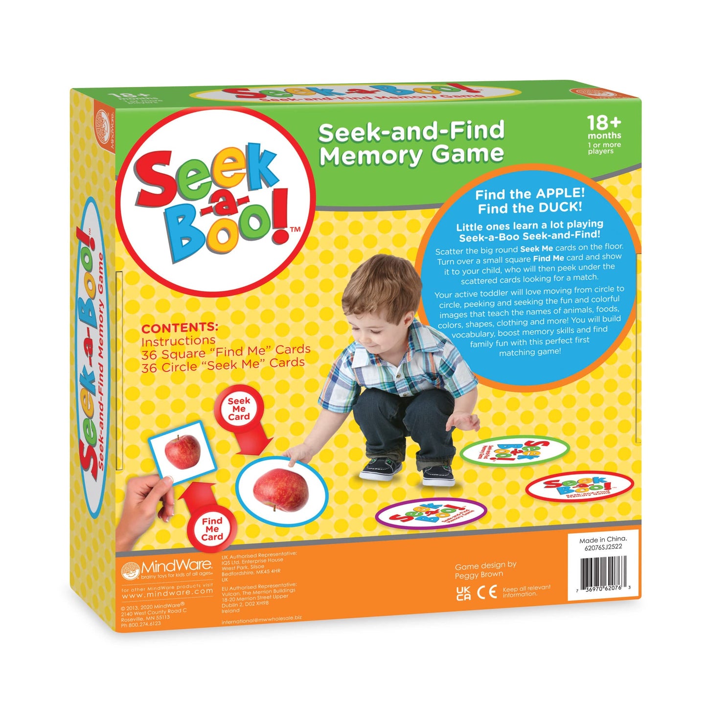 MindWare Seek-a-Boo: Seek and Find Memory Game & Toddler Flash Cards