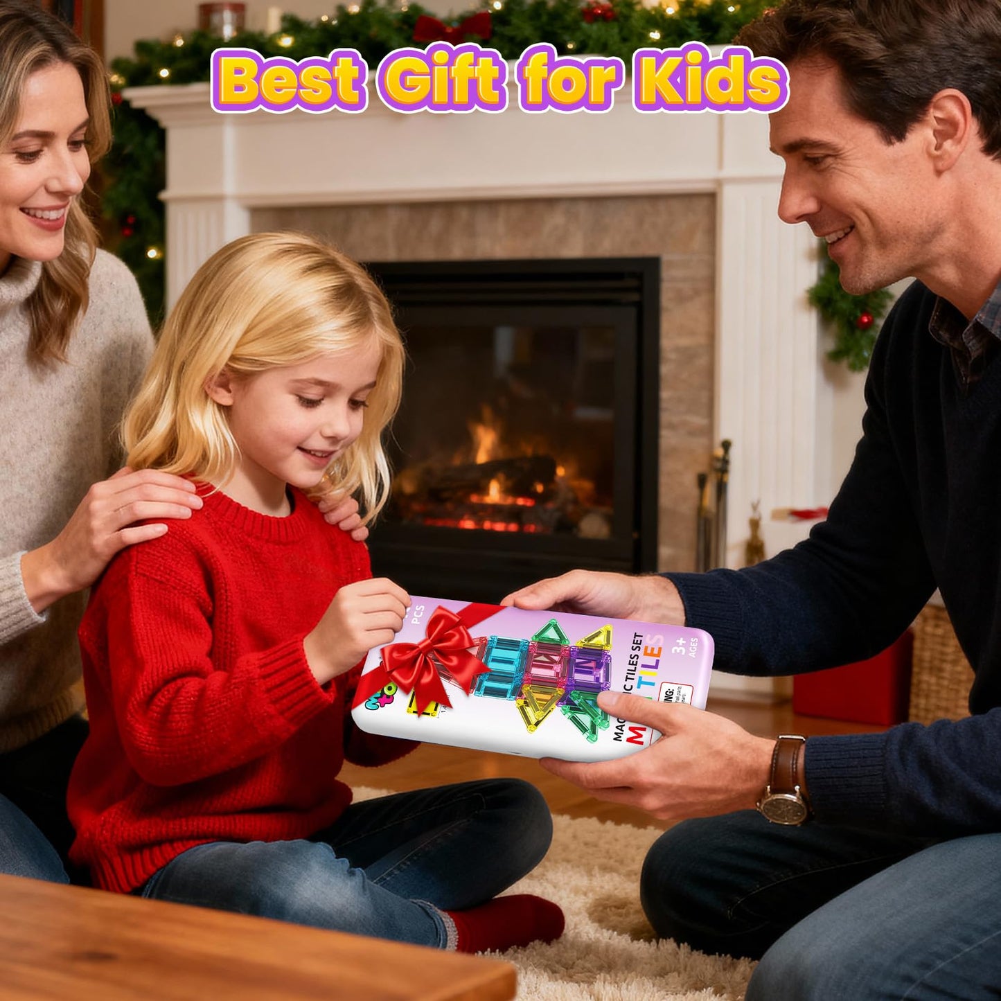 Minecftoy 40PCS Magnetic Tiles Mini Travel Set — Portable Building Blocks for 3-5 Year Olds