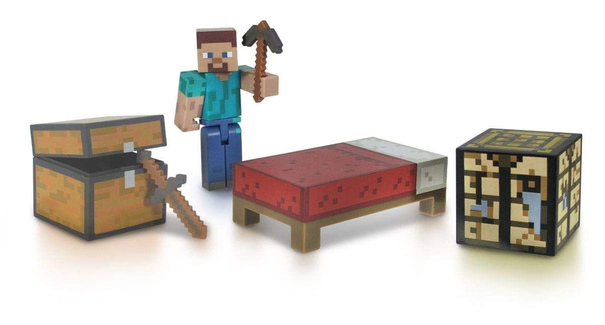 Minecraft Survival Pack – Steve Figure, Workbench & Essentials (Series 1)