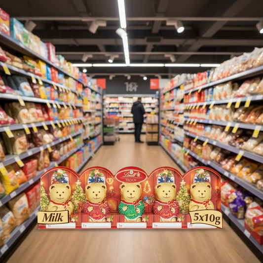 20 x Lindt Teddy Christmas Milk Chocolate 5 X 50G