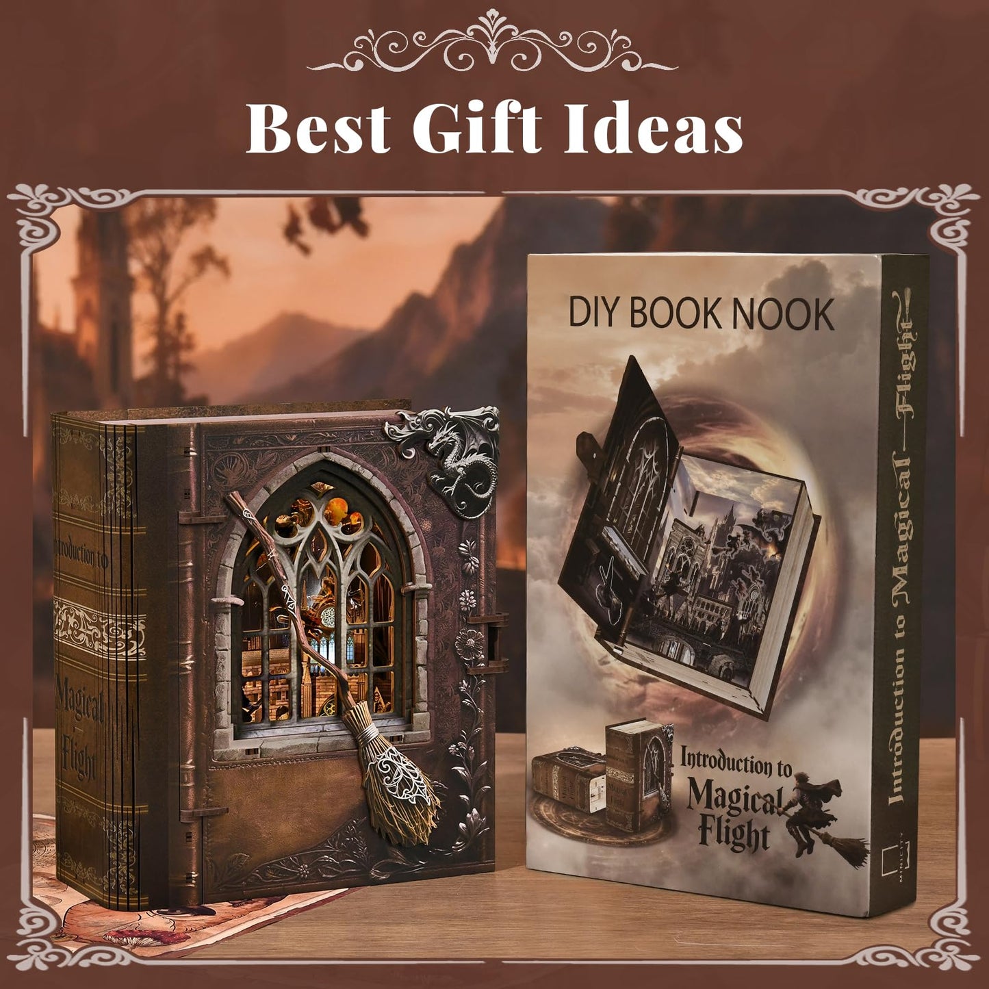 MiniCity Book Nook Kit – DIY Miniature Library for Adults, Teens & Beginners | Introduction to Magical Flight
