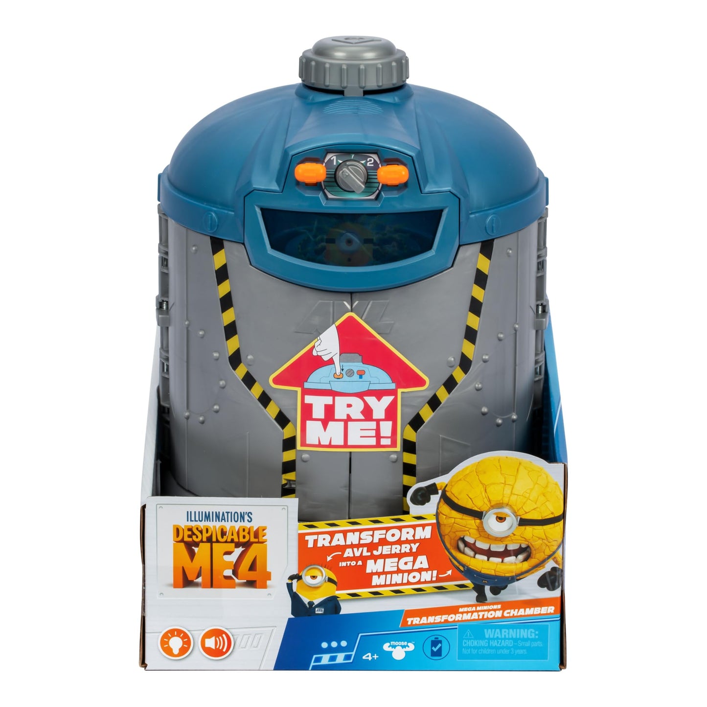 Minions Despicable Me 4 Mega Transformation Chamber – Transform AVL Jerry Into Mega Minion | with Lights & Sounds