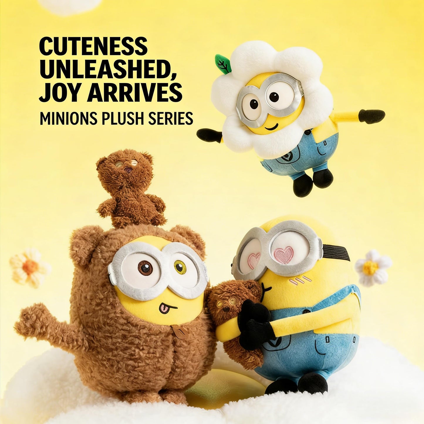 MINISO Minions Plush – Kawaii Sleep Companion Pillow Toy (Multiple Sizes)