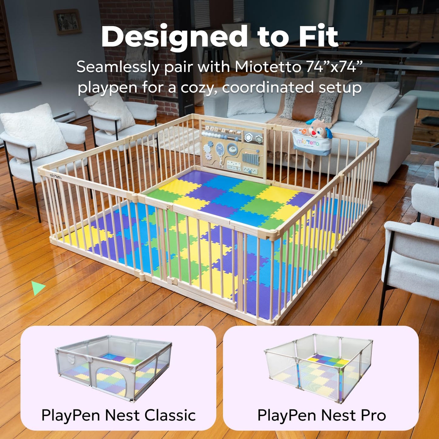 MioTetto Baby Play Mat – Interlocking Foam Tiles for Safe Crawling & Play