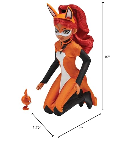 Miraculous Rena Rouge Doll 10.5-Inch Fashion Doll with Trixx Kwami by Playmates Toys