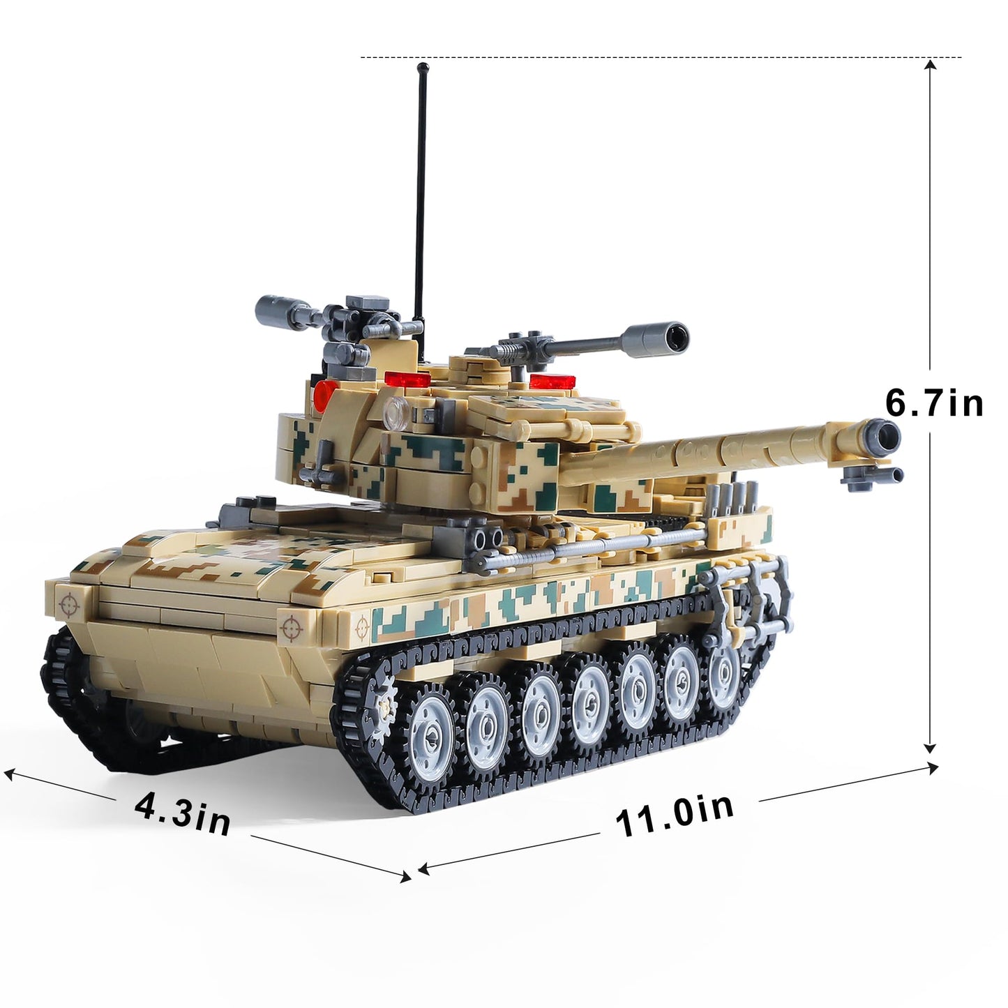 MISTBUY 1176-Piece Military Tank Building Blocks Set – 9-in-1 & 8 Vehicles
