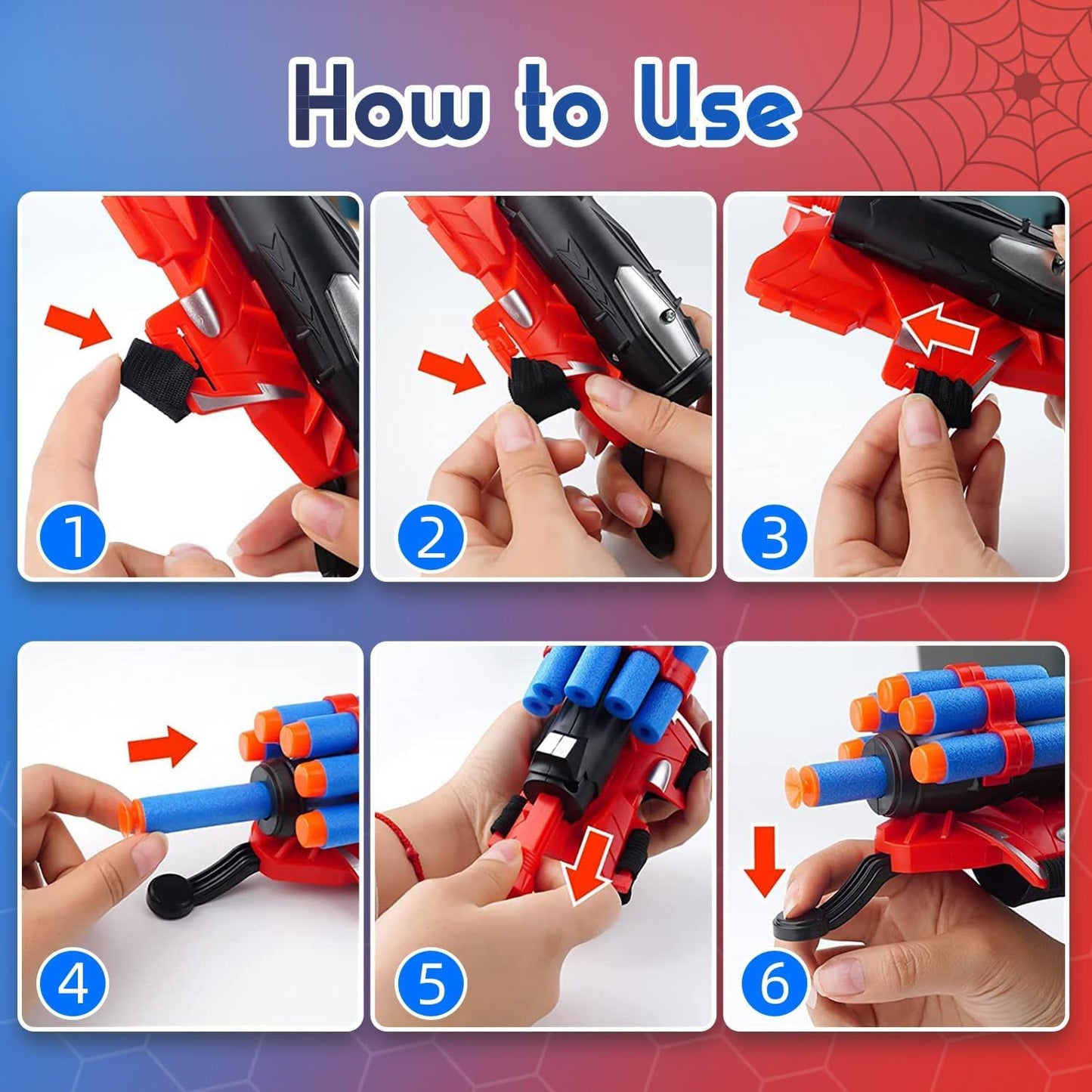 MITLINK Web Launcher Spider Toy — Realistic Web Shooters for Kids