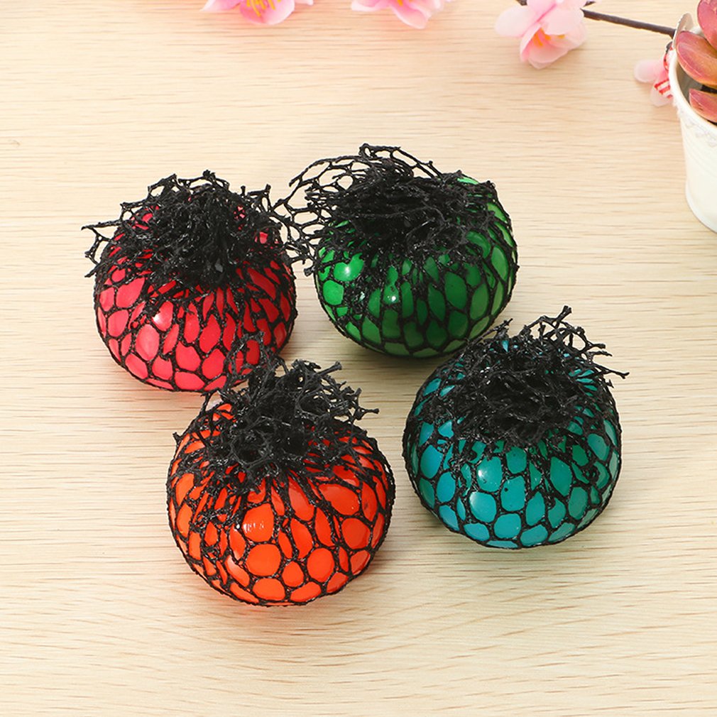 Mivanlin Bingole 4PCS Mesh Squishy Balls – Stress Relief Grape Balls