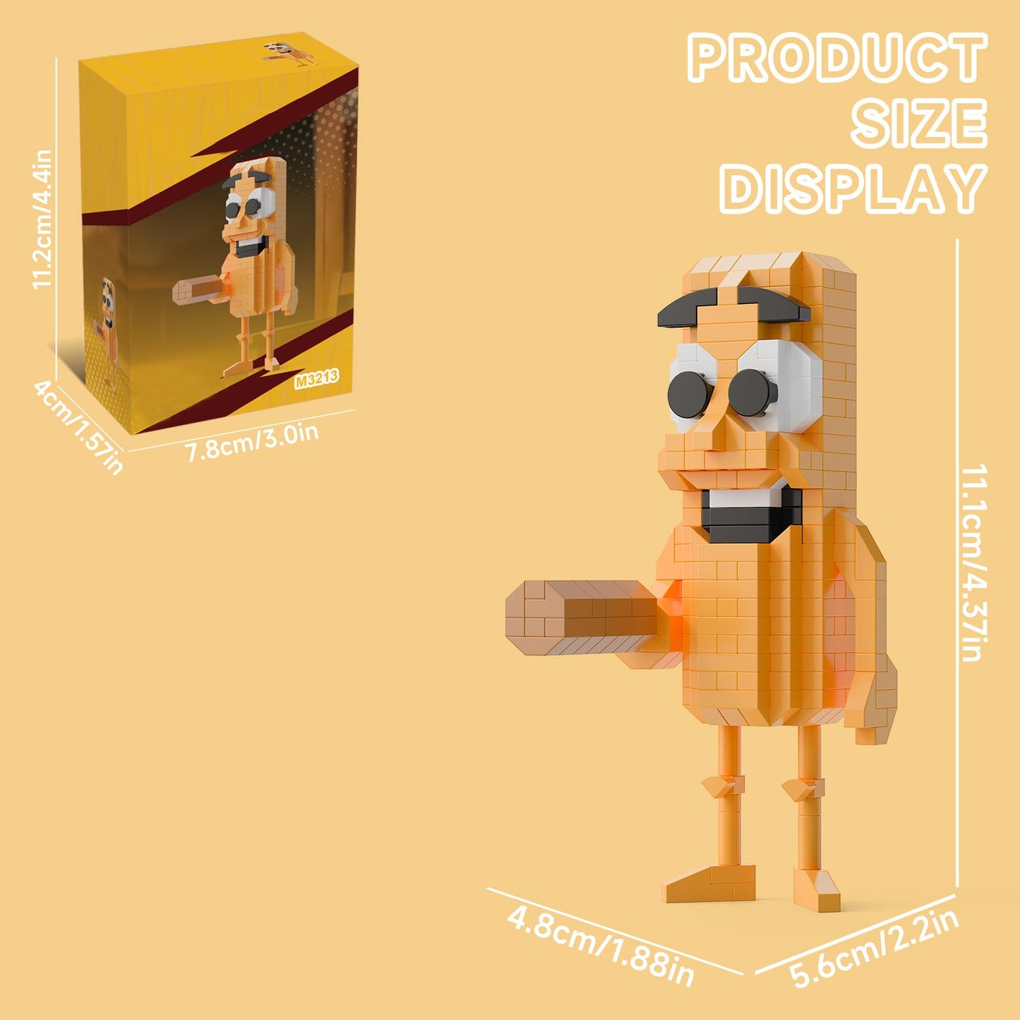 MJDDJA Italian Brainrot Action Figure Building Kit – Creative STEM Blocks for Teens & Adults 14+
