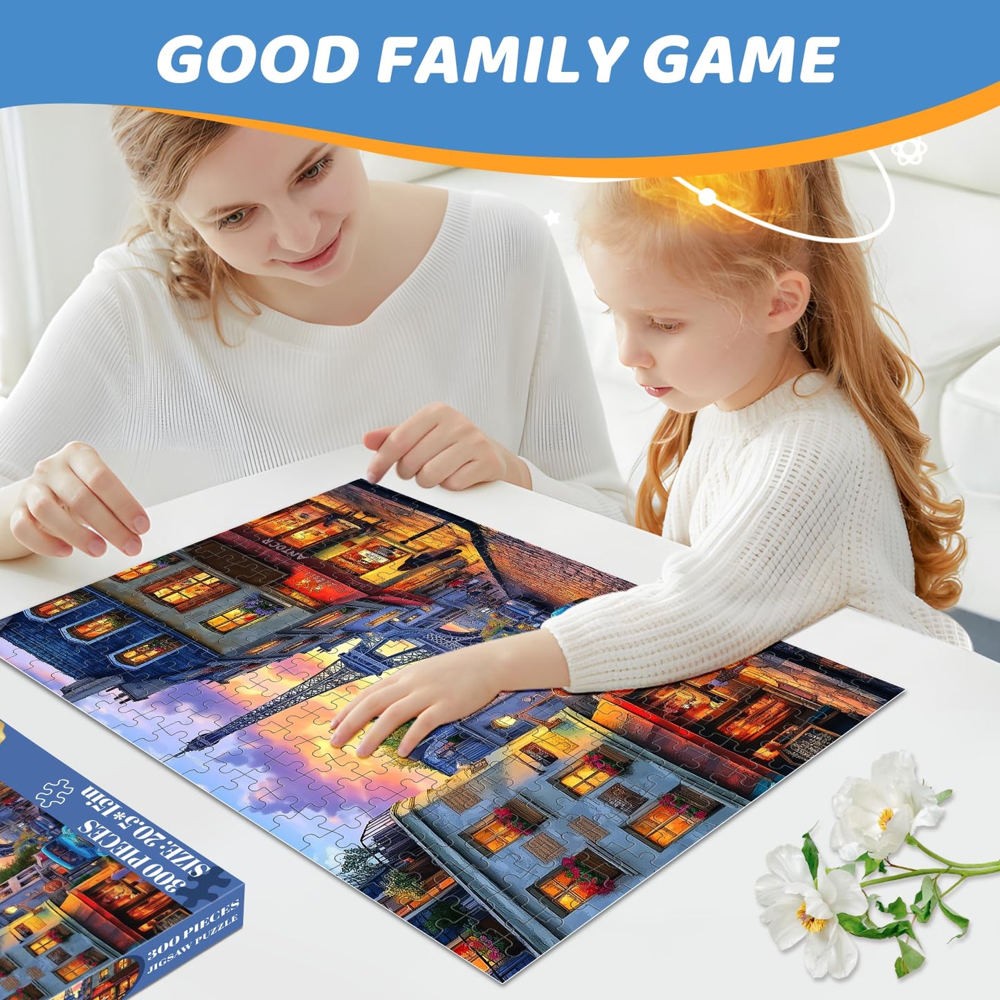Puzzles 300 Pieces for Adults | Eiffel Tower Jigsaw Puzzle – mjyphdm | Recycled Cardboard 20.5x15
