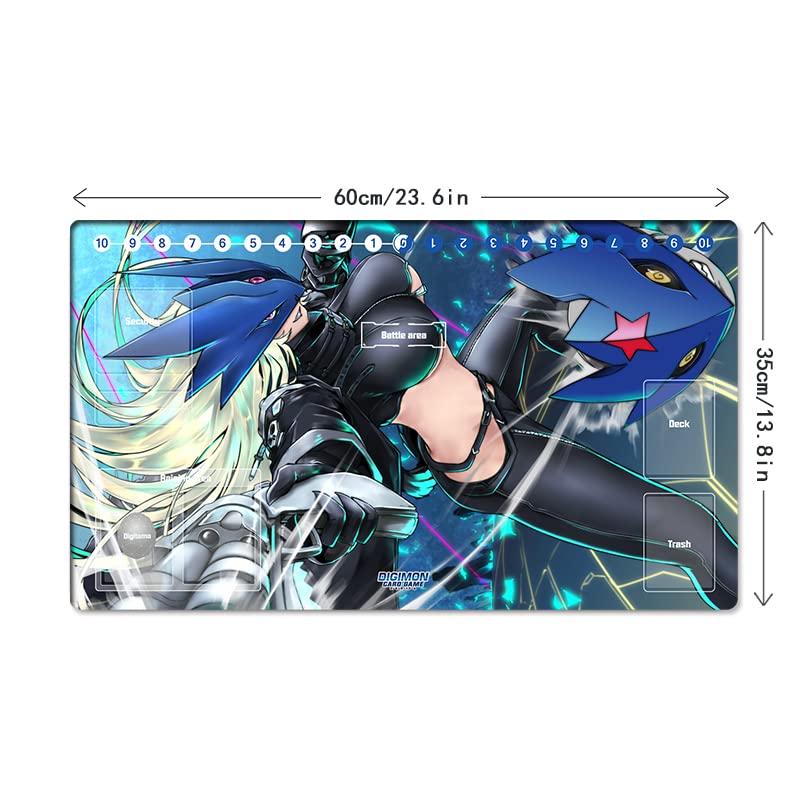 Mlikemat DTCG Duel Playmat for Digimon Beelstarmon | 600x350mm Mat + Free Bag