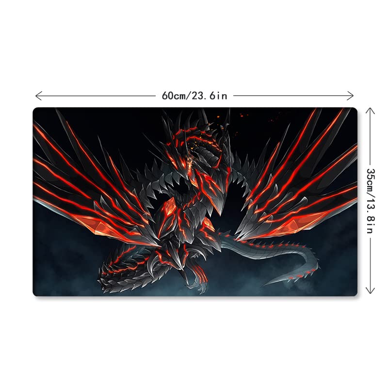 New Mlikemat Playmat – Red-Eyes Darkness Dragon TCG/CCG Surface with Free Bag (ZD014-322-K-No Zones)