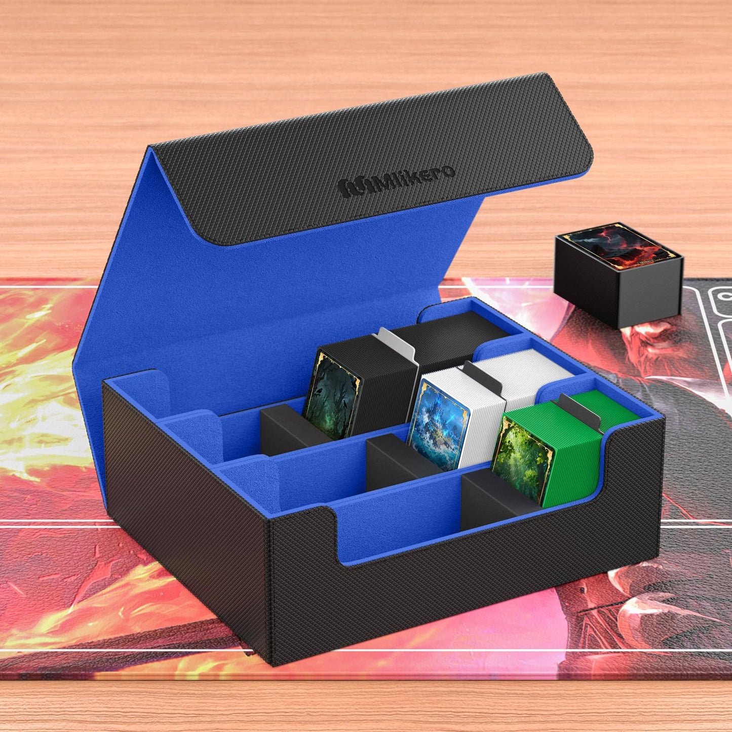 Mlikero Card Deck Case – 1800+ Card Capacity, Magnetic Closure, MTG/Yu-Gi-Oh/Sports Cards