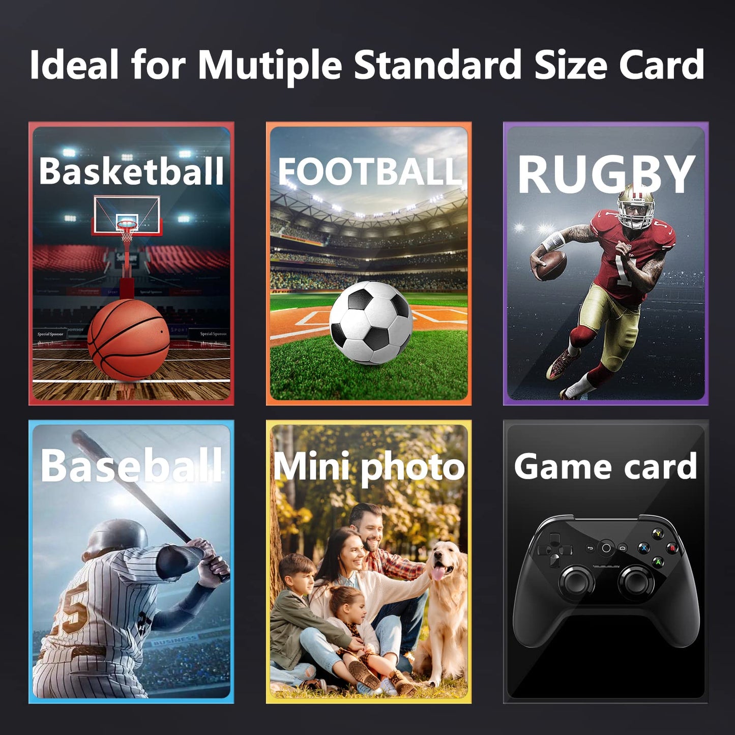 MLIKERO 1000-Count Card Sleeves – 10-Color Pack, Standard 66x91mm for MTG & Sports Cards